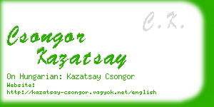 csongor kazatsay business card